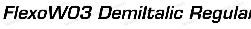 FlexoW03 DemiItalic Regular字体转换